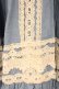 画像2: Favorite / レース配色ワンピース M~L サックス O-26-01-10-073-LO-OP-OW-OS (2)