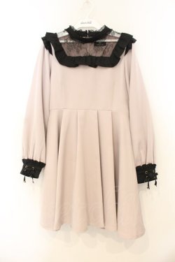 画像1: Rojita / ブローチ付きデコルテレースワンピース F ピンク O-26-01-10-079-LO-OP-OW-OS