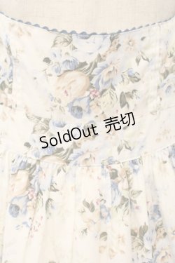 画像2: Victorian maiden / ロココブーケエプロンドレス  ブルー O-26-01-10-081-CL-OP-OW-OS