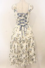 画像5: Victorian maiden / ロココブーケエプロンドレス  ブルー O-26-01-10-081-CL-OP-OW-OS (5)
