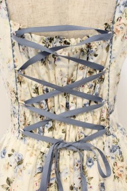 画像6: Victorian maiden / ロココブーケエプロンドレス  ブルー O-26-01-10-081-CL-OP-OW-OS