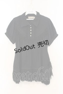 画像1: GRAMM / ヨークタックシャツチュニック  ブラック O-26-01-10-083-HN-OP-IG-OS