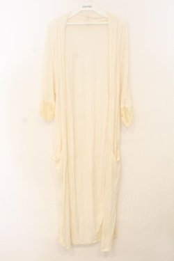 画像1: axes femme / カットロングトッパーカーディガン M アイボリー O-26-01-10-084-AX-TO-IG-OS