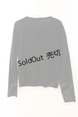 画像2: axes femme / トランプ刺繍カーディガン M クロ O-26-01-10-085-AX-TO-IG-OS