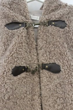 画像2: axes femme / カーリーボアケープポンチョ M ブラウン O-26-01-10-086-AX-CO-IG-OS