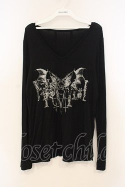 画像1: NAOTO SEVEN / ラメptカットソー  ブラック O-26-01-10-010-HN-TO-OW-OS