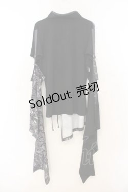 画像4: Qutie Frash / チャイナ着物袖カットソー  ブラック O-26-01-10-001-QU-TO-YM-OS