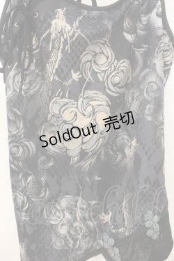 画像2: Ozz Croce / 和柄レースアップキャミソール  グリーン系 O-26-01-10-014-OO-TO-OW-OS