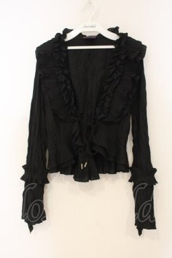 画像1: OZZ ANGELO / プリーツフリルボレロ  ブラック O-26-01-10-015-OO-TO-OW-OS
