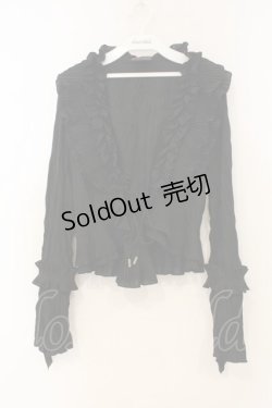 画像1: OZZ ANGELO / プリーツフリルボレロ  ブラック O-26-01-10-015-OO-TO-OW-OS