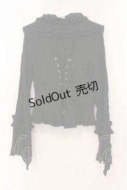 画像3: OZZ ANGELO / プリーツフリルボレロ  ブラック O-26-01-10-015-OO-TO-OW-OS