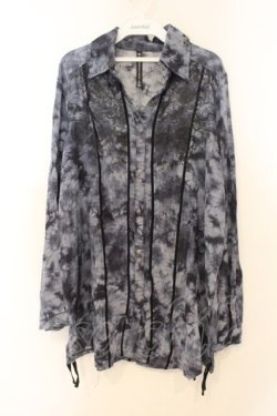 画像1: Ozz Croce / クロスptムラ染シャツ  ブルー O-26-01-10-018-OO-BL-OW-OS