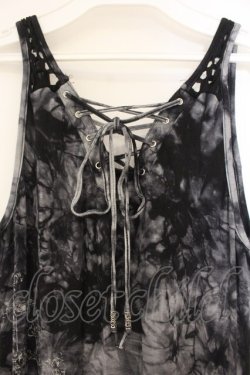 画像2: Ozz Croce / クロスエンブロイダリータイダイロングワンピース  ブラック O-26-01-10-021-OO-OP-OW-OS