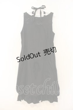 画像3: GRAMM / ボタン配色ノースリーブワンピース  ブラック O-26-01-10-023-HN-OP-OW-OS