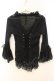 画像4: Ozz Croce / ネット×レースフリルボレロ  ブラック O-26-01-10-024-OO-TO-OW-OS (4)