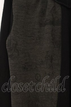 画像2: NAOTO SEVEN / シルエットptロングニットプルオーバー  ブラック×グレー O-26-01-10-025-HN-TO-OW-OS