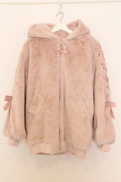 画像1: LIZ LISA / うさみみフードファーブルゾン  ピンク O-26-01-11-035-LO-JA-OW-OS