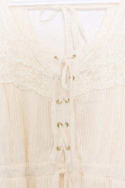 画像2: LIZ LISA / シフォンプリーツ長袖ワンピース 0 アイボリー O-26-01-11-040-LO-OP-YM-OS