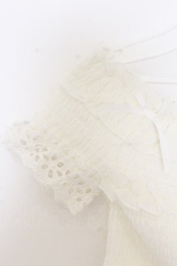 画像2: LIZ LISA / シャーリングトップス 0 シロ O-26-01-11-043-LO-TO-YM-OS