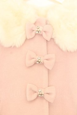 画像2: LIZ LISA / ファー襟みっつリボンケープ 0 ピンク O-26-01-11-004-LO-CO-YM-OS