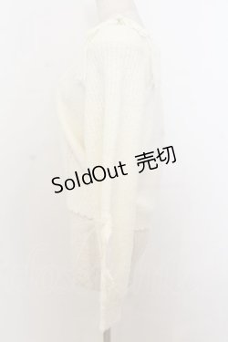 画像2: LIZ LISA /  リボンショルダーニットトップス 0 シロ O-26-01-11-045-LO-TO-YM-OS