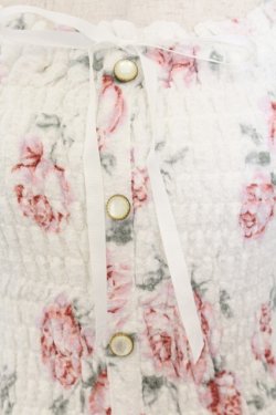 画像2: LIZ LISA / バラ柄オフショルシャーリングワンピース 0 シロ O-26-01-11-046-LO-OP-YM-OS