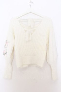 画像3: LIZ LISA / 刺繍腕モヘアリブニット 0 シロ O-26-01-11-047-LO-TO-YM-OS