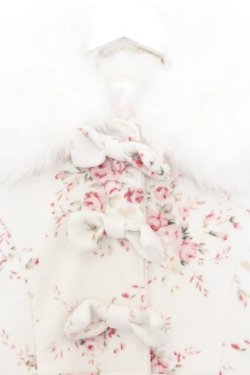 画像2: LIZ LISA / ファー襟花柄起毛コート F シロ O-26-01-11-006-LO-CO-YM-OS