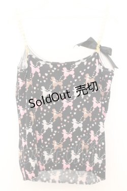 画像3: JESUS DIAMANTE / プードル柄キャミソール  クロ O-26-01-11-007-JE-TO-OW-OS