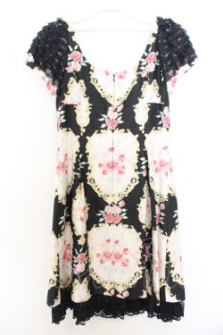 画像4: JESUS DIAMANTE / 小悪魔リッツワンピース 42 オーナメント柄黒 O-26-01-11-014-JE-OP-OW-OS