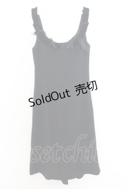 画像1: JESUS DIAMANTE / 別珍リボンワンピース 40 クロ O-26-01-11-015-0-OP-OW-OS