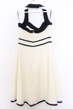 画像4: JESUS DIAMANTE / バイカラーホルターワンピース 40 アイボリー×クロ O-26-01-11-016-JE-OP-OW-OS