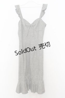 画像1: JESUS DIAMANTE / ツイードフリルワンピース 40 グレー O-26-01-11-017-JE-OP-OW-OS