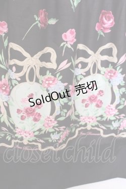 画像2: JESUS DIAMANTE / JAPONドールワンピース 40 オーナメントリボン柄黒 O-26-01-11-019-JE-OP-OW-OS