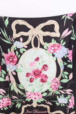 画像2: JESUS DIAMANTE / バックリボンミニーワンピ 40 オーナメントリボン柄黒 O-26-01-11-020-JE-OP-OW-OS