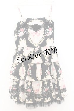 画像1: JESUS DIAMANTE / DOLLミニーワンピ 40 オーナメント黒 O-26-01-11-023-JE-OP-OW-OS