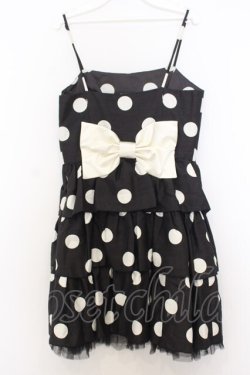 画像2: JESUS DIAMANTE / バックリボンミニーワンピ 42 クロ×シロ O-26-01-11-024-JE-OP-OW-OS