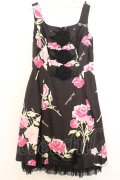JESUS DIAMANTE / BBワンピース  プレミアムローズ柄黒 O-26-01-11-025-JE-OP-OW-OS