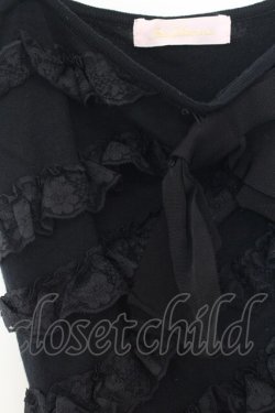 画像2: JESUS DIAMANTE / フリルニットキャミソール  クロ O-26-01-11-026-JE-TO-OW-OS