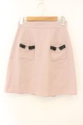 Jamieエーエヌケー / ピアス台形スカート M ピンク O-26-01-12-033-0-SK-OW-ZT542
