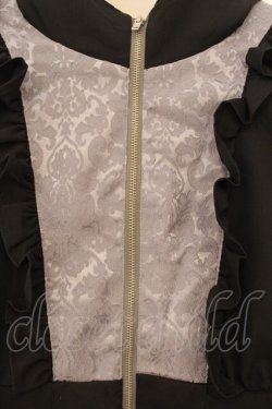 画像2: axes femme POETIQUE / ジャカード切替ブルゾン M ブラック O-26-01-12-039-AX-JA-YM-OS