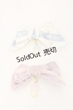 画像1: PINK HOUSE / Little Twin Stars×PINK HOUSE リボンクリップ2個セット(チャーム付き)  シロ系×ピンク系 O-26-01-12-004-LO-AC-IG-OS