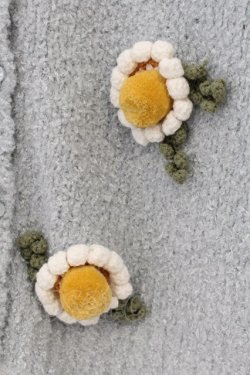 画像3: PINK HOUSE / マーガレットモチーフ使いニットカーディガン  サックス O-26-01-12-046-LO-TO-IG-OS