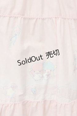 画像3: PINK HOUSE / Little Twin Stars×PINK HOUSE A Starry Night Wish柄ミディワンピース  ピンク O-26-01-12-053-LO-OP-IG-OS
