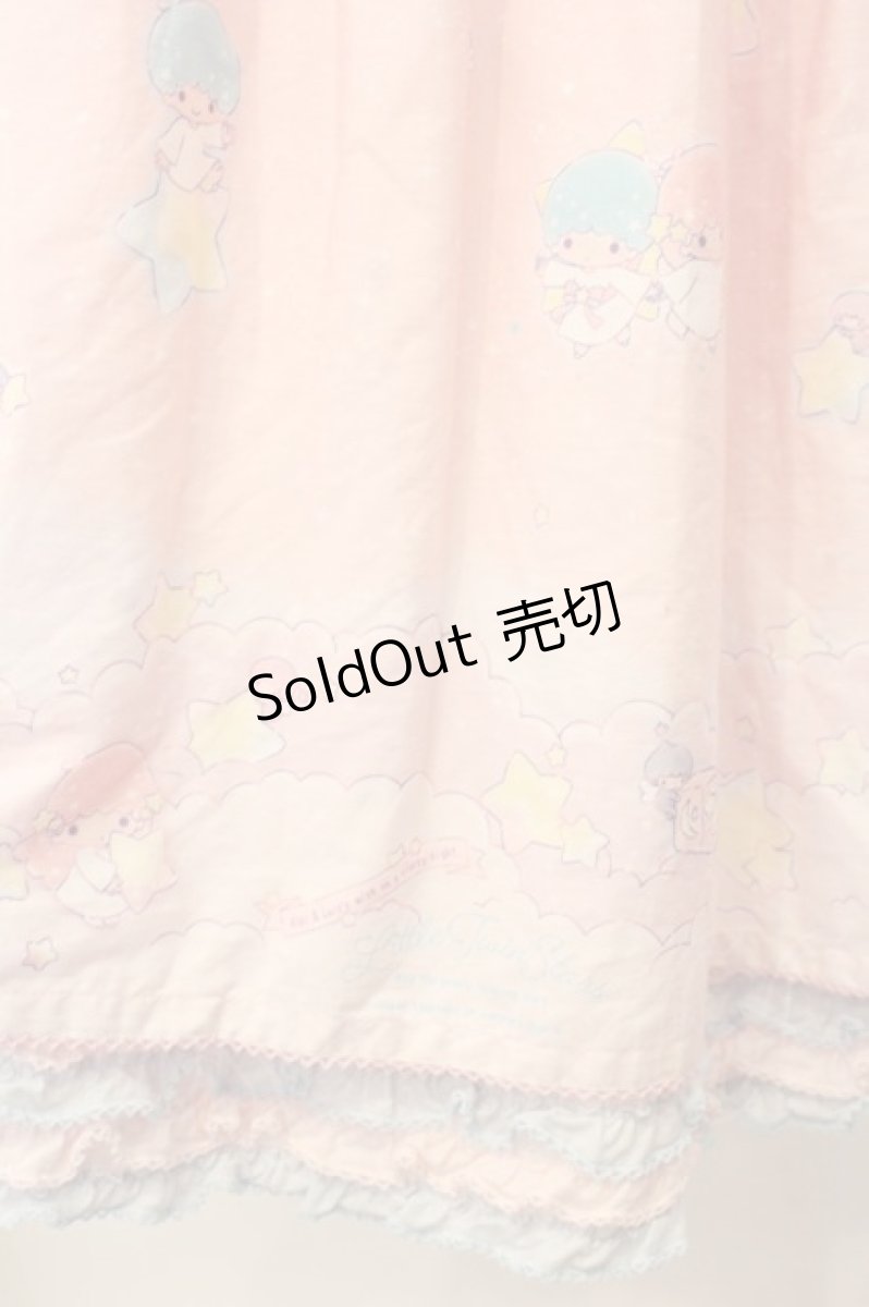 画像4: PINK HOUSE / Little Twin Stars×PINK HOUSE A Starry Night Wish柄ミディワンピース  ピンク O-26-01-12-053-LO-OP-IG-OS (4)