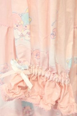 画像6: PINK HOUSE / Little Twin Stars×PINK HOUSE A Starry Night Wish柄ミディワンピース  ピンク O-26-01-12-053-LO-OP-IG-OS