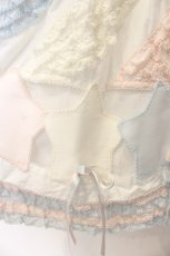 画像4: PINK HOUSE / 星形ワッペン付き配色フリルスカート  シロ×ピンク×サックス O-26-01-12-056-LO-SK-IG-OS (4)