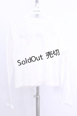 画像1: LIZ LISA / レース襟シャギー起毛ニットソー 0 シロ O-26-01-12-1001-LO-TO-YM-OS