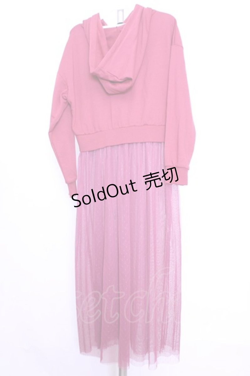画像3: axes femme POETIQUE / チュールロングパーカー M ワイン O-26-01-12-1031-AX-OP-IG-ZH (3)