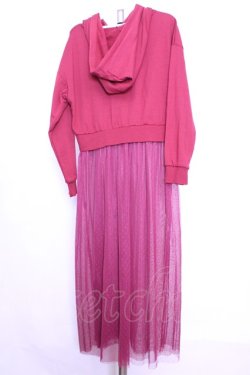 画像3: axes femme POETIQUE / チュールロングパーカー M ワイン O-26-01-12-1031-AX-OP-IG-OS